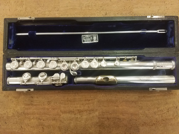 Haynes Flöte, Sterling Silber, 14K Gold-Mundlochkamin